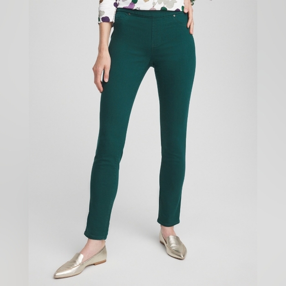 Chico's Denim Pull-On Ankle Jeggings ** SZ 16P - Picture 1 of 6